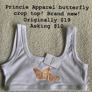 Princie- butterfly crop top